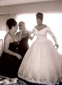 Dressing bride